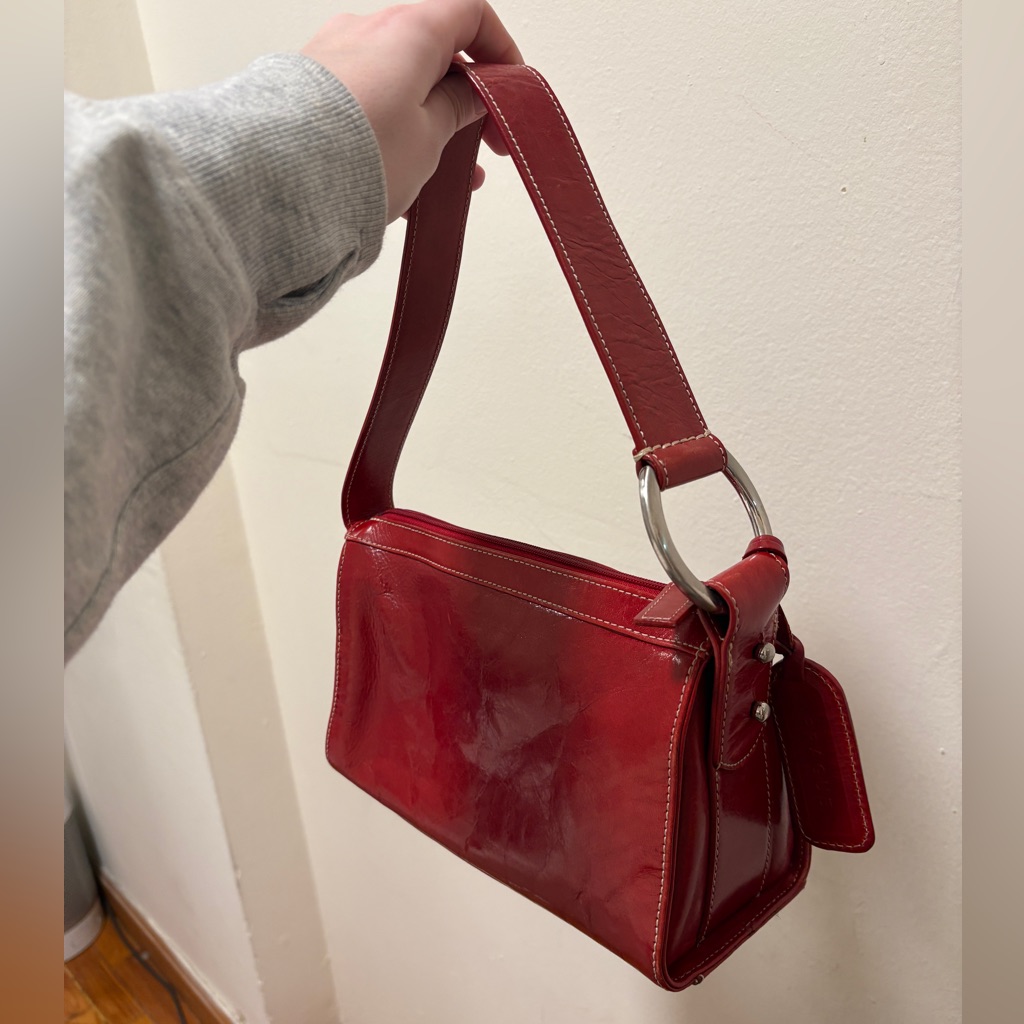 Vintage Red Leather Purse